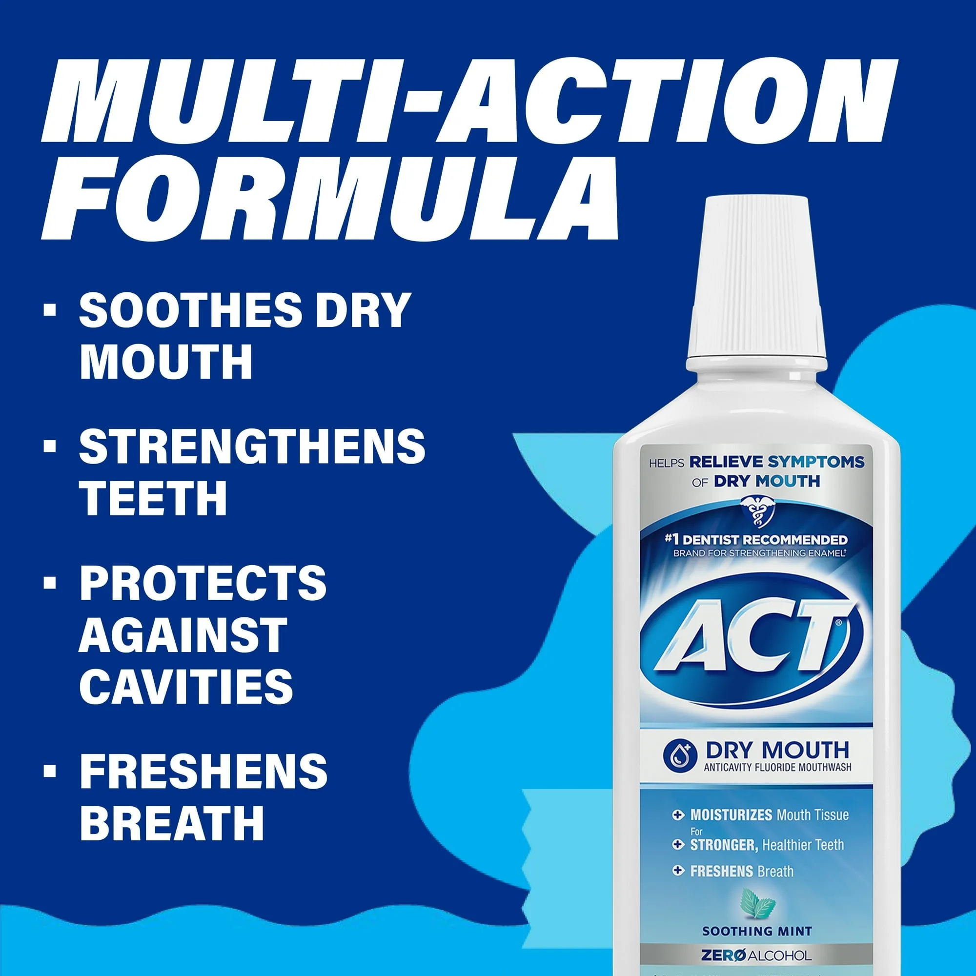 Act Total Care Rinse Dry Mouth Mint 18oz