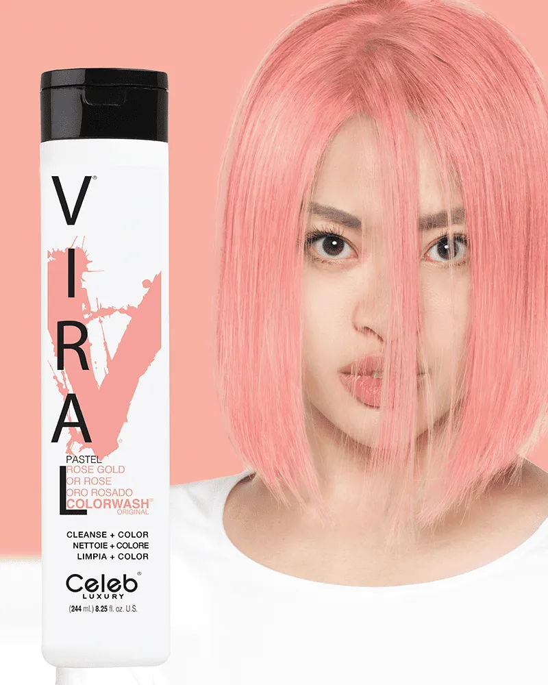 Celeb Luxury Viral Colorwash Pastel Rose Gold