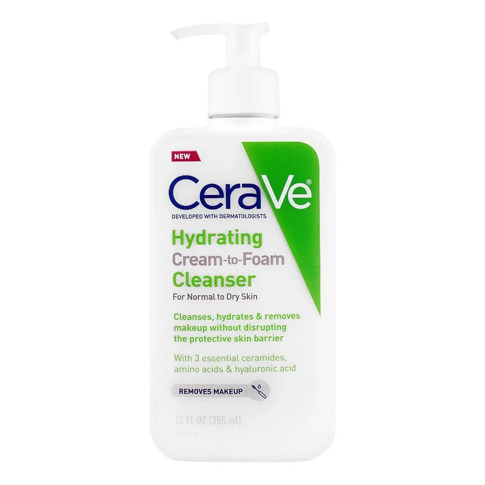 Cerave Hydrating Cream To Foaming Cleanser