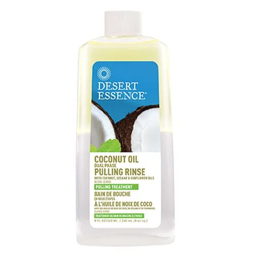 Coconut Oil Dual Phase Pulling Rinse 8 Oz By Desert Essence