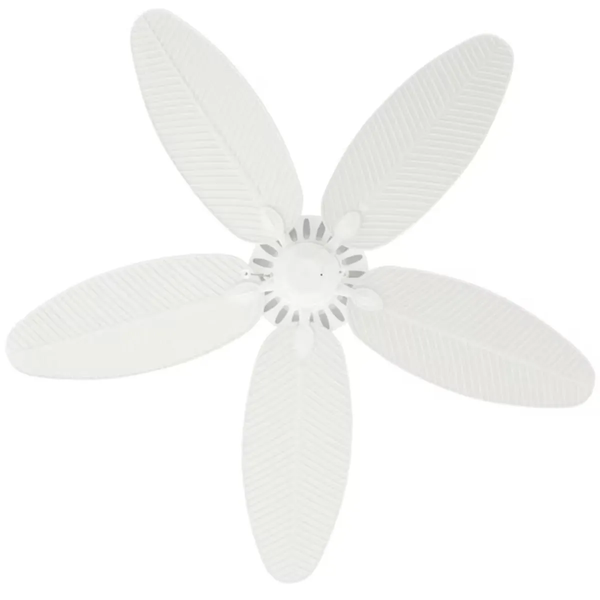 Cruise 52 Inch White Palm Leaf Blades Outdoor Ceiling Fan with Pull Chain