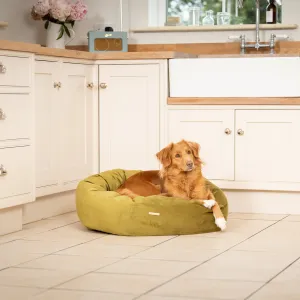 Donut Bed in Olive Velvet by Lords & Labradors