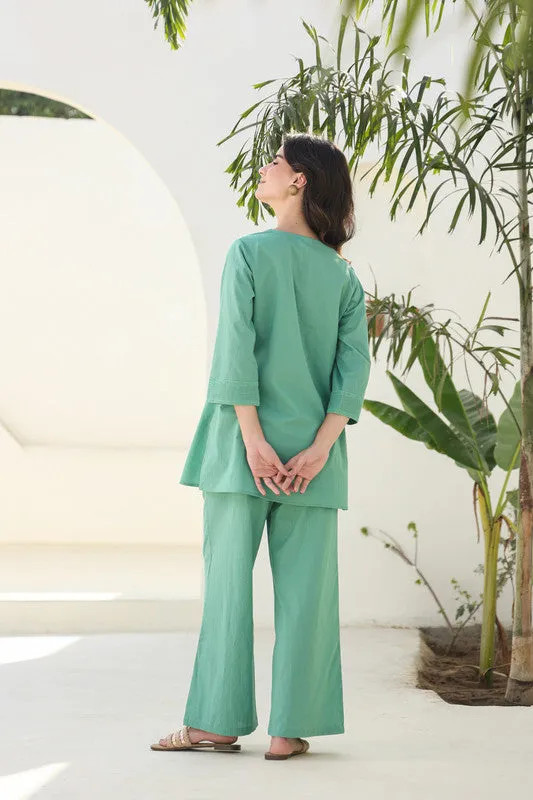 Everyday Calm Green Cotton Co-ord Set