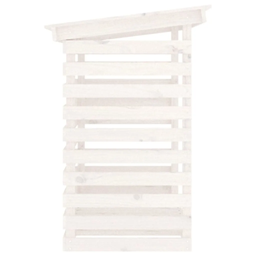 Firewood Rack White 108x73x108 cm Solid Wood Pine