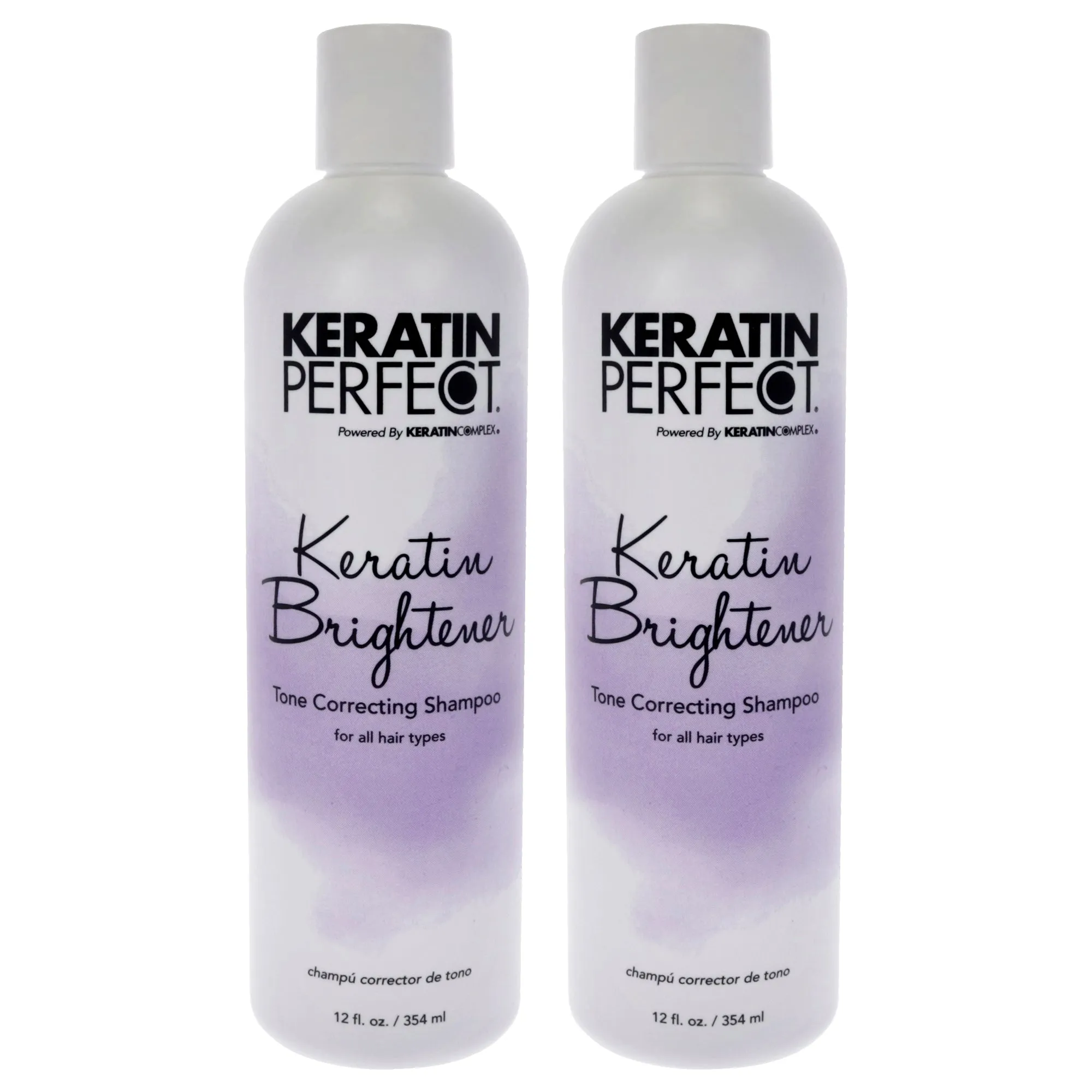 Keratin Brightener Shampoo by Keratin Perfect for Unisex - 12 oz Shampoo - Pack of 2