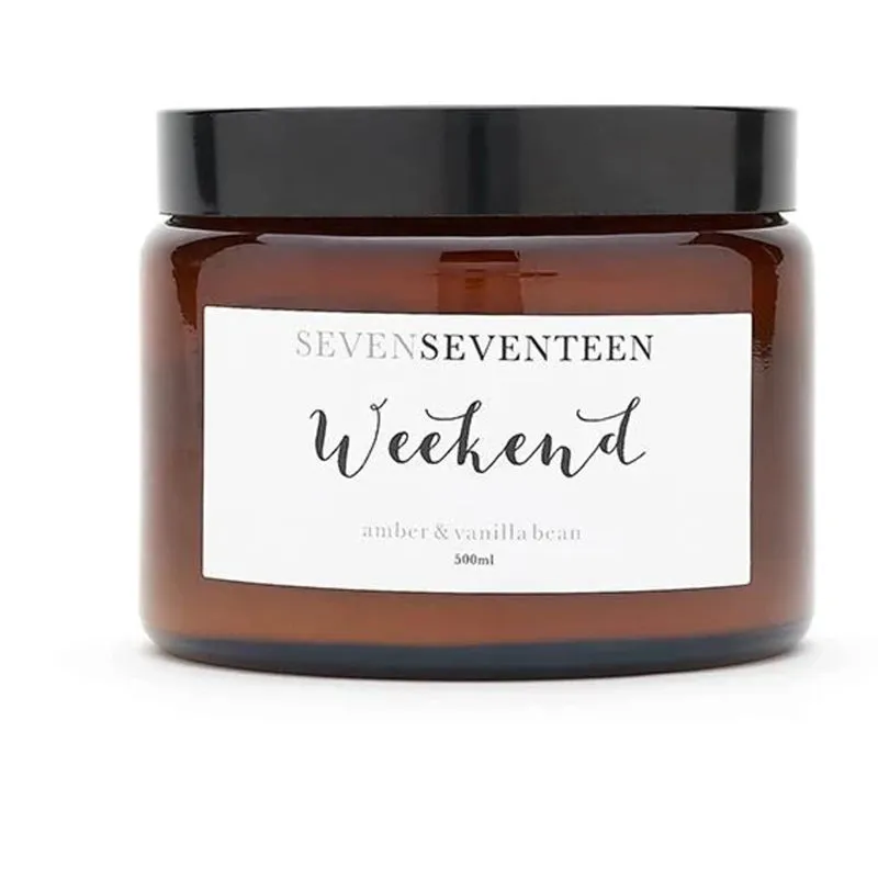 Seven Seventeen Weekend Amber & Vanilla Bean Candle