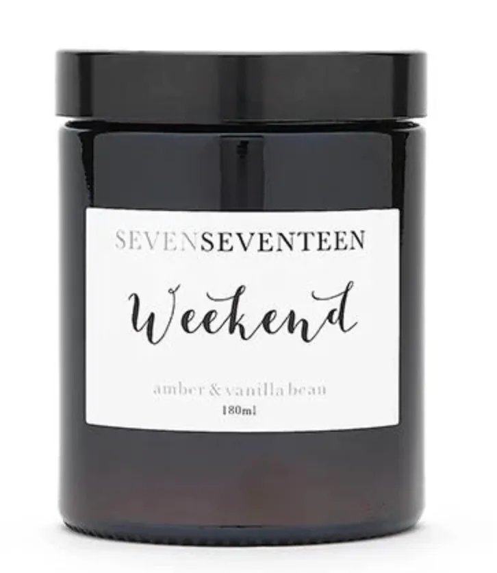 Seven Seventeen Weekend Amber & Vanilla Bean Candle