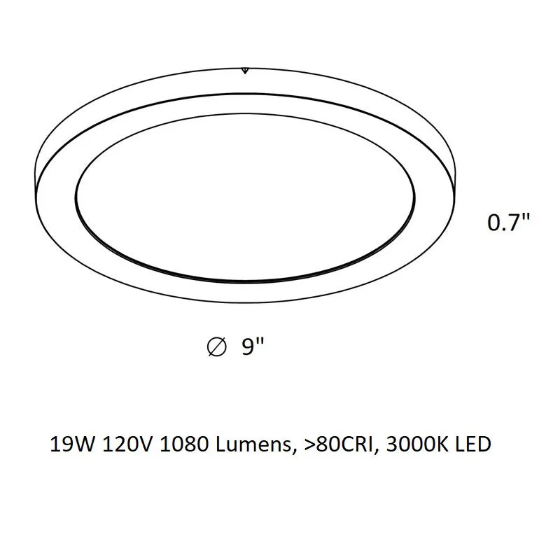 Slim Round Flush Mount