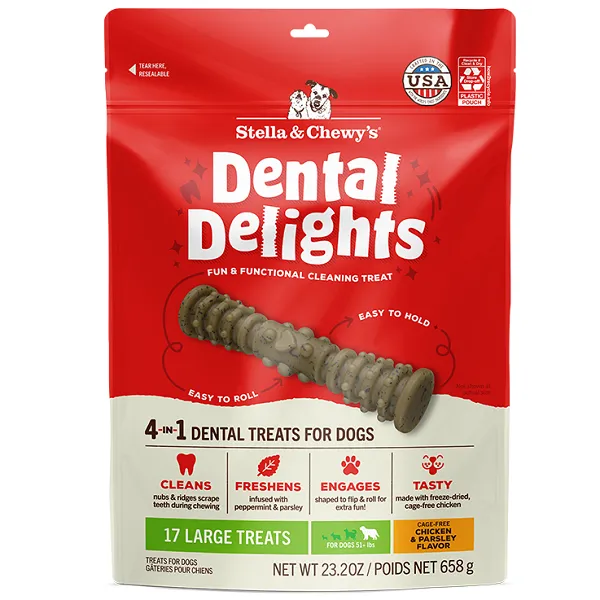 Stella & Chewy's Dental Delights, Chicken & Parsley Flavor- Size Large