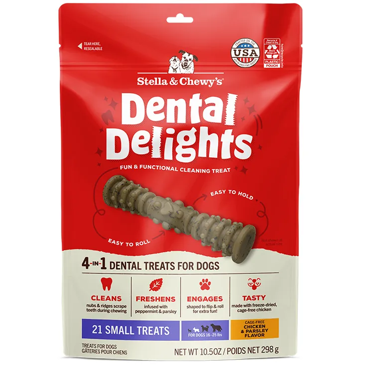 Stella & Chewy's Dental Delights, Chicken & Parsley Flavor- Size Small