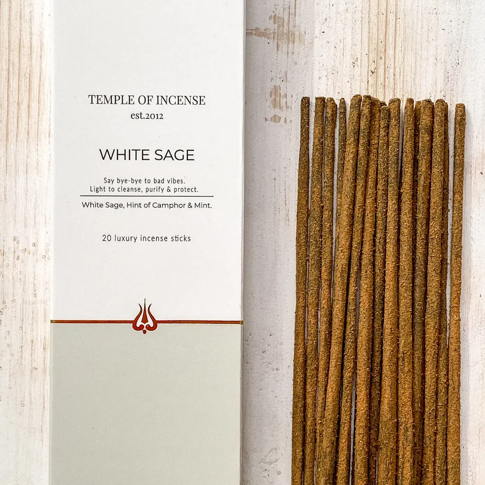 Temple of Incense White Sage 20 sticks