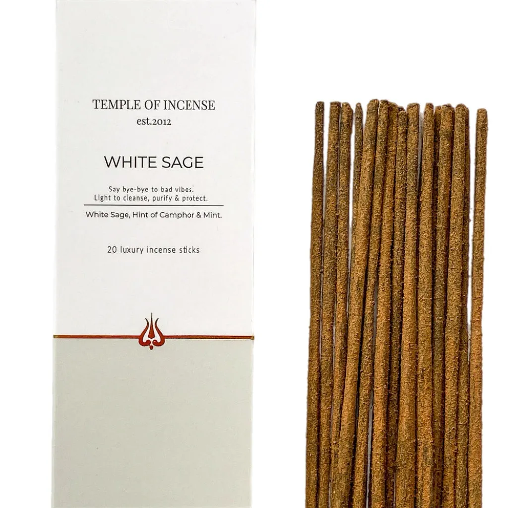 Temple of Incense White Sage 20 sticks