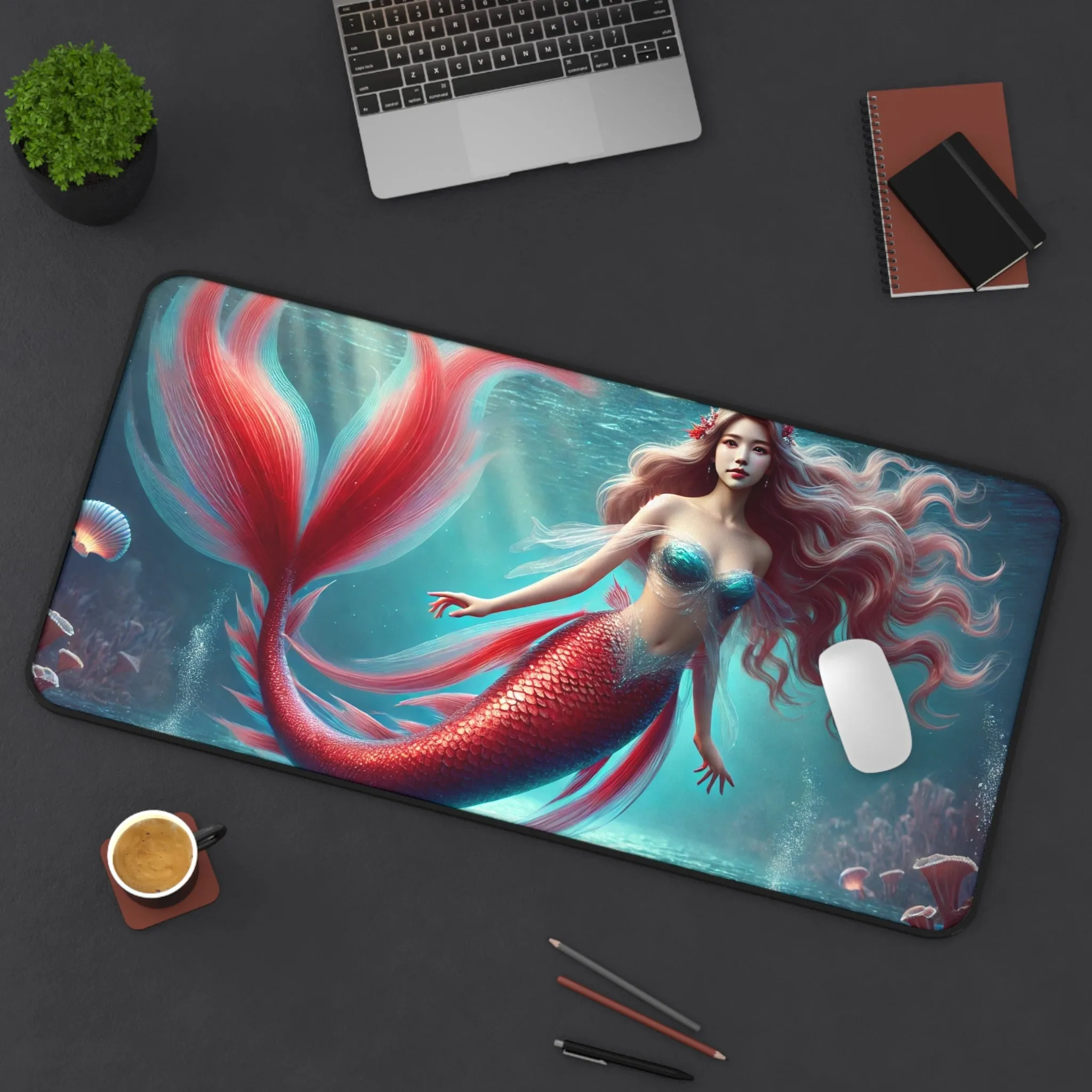 Tropical Goddess: Vibrant Mermaid Computer Pad