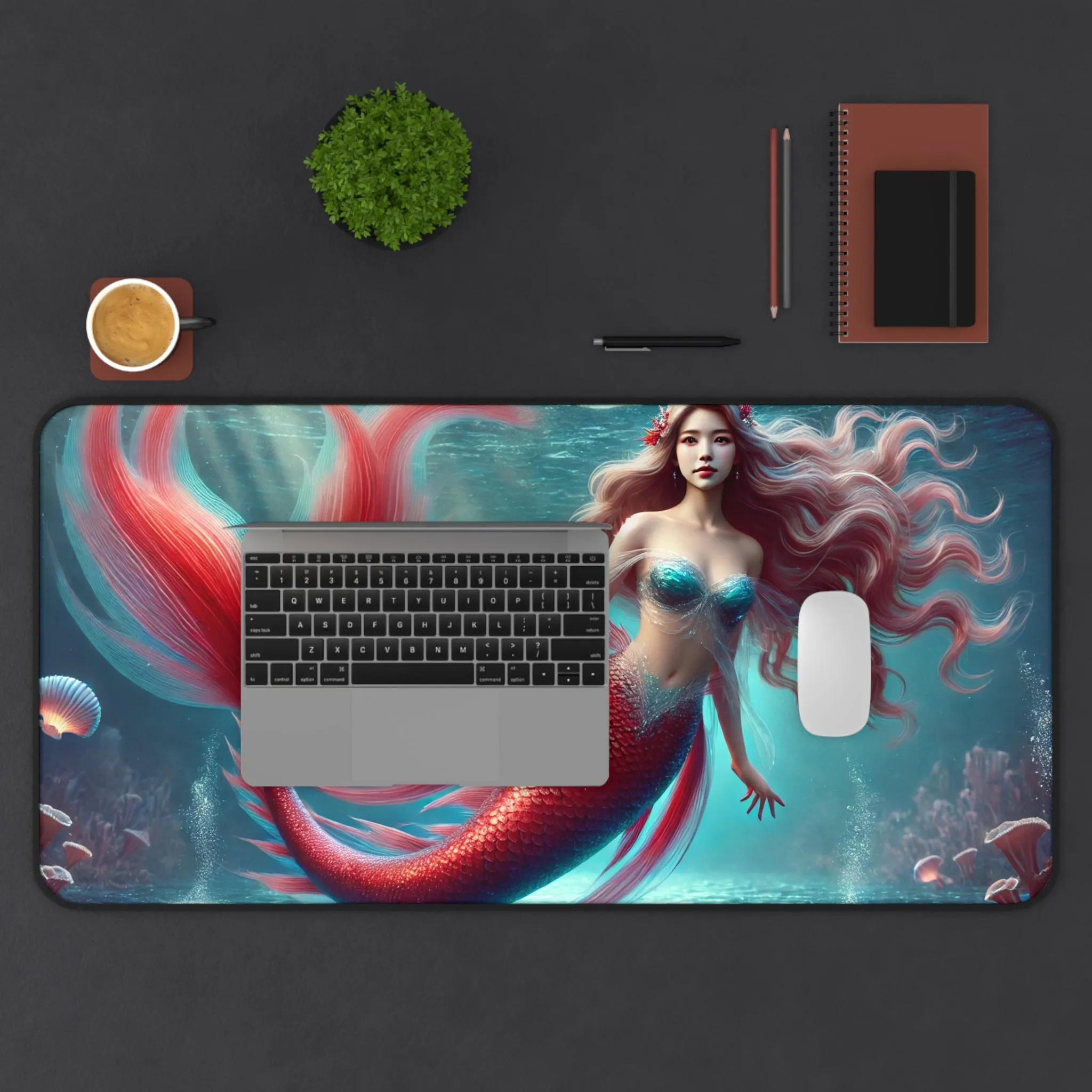 Tropical Goddess: Vibrant Mermaid Computer Pad