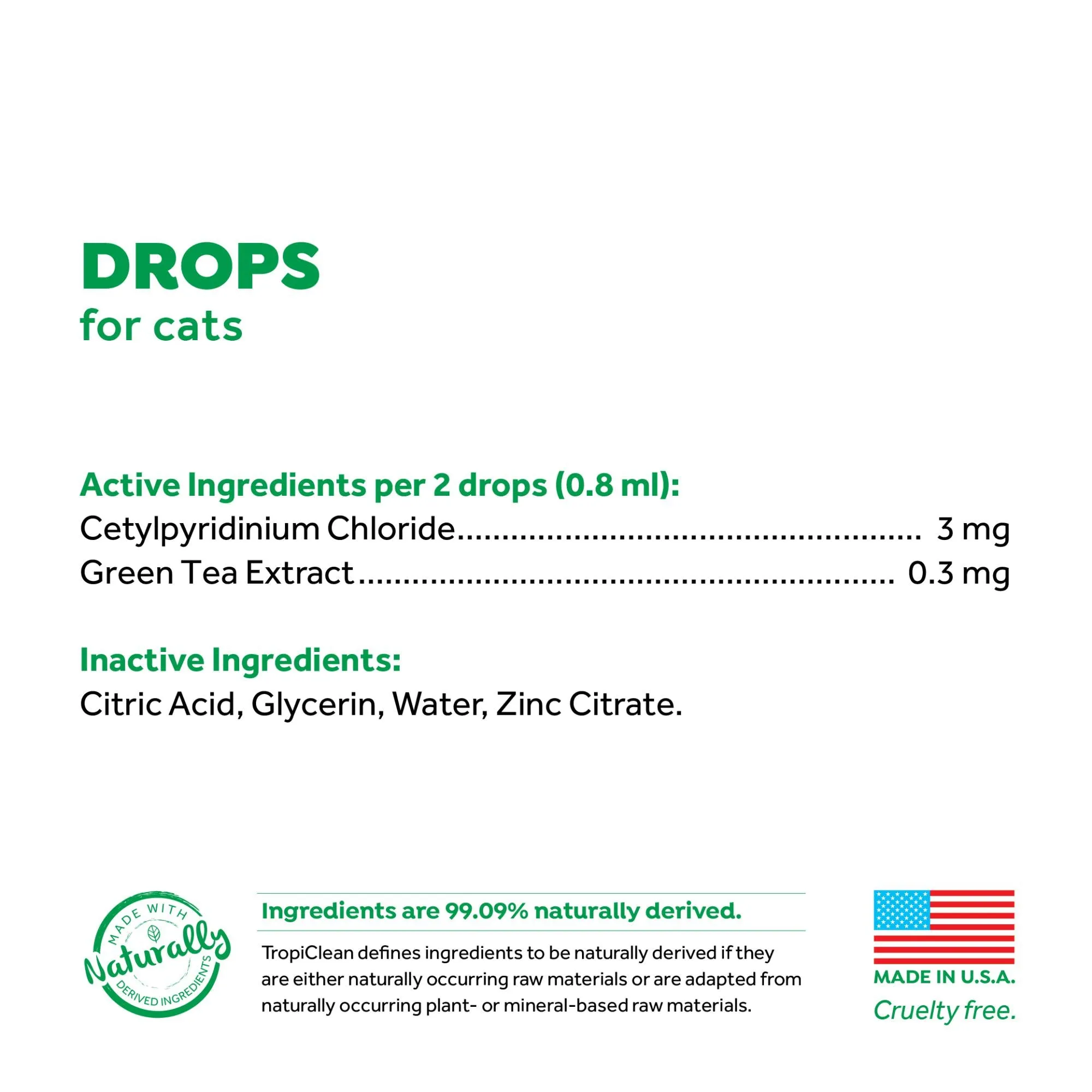 Tropiclean Fresh Breath Drops For Cats