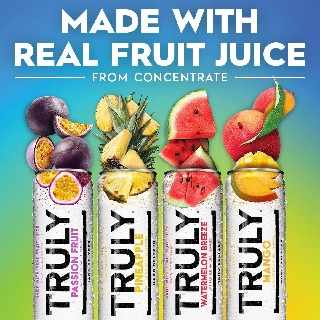 Truly Hard Seltzer Tropical Variety Pack, 12 Pack, 12 fl. oz. Cans